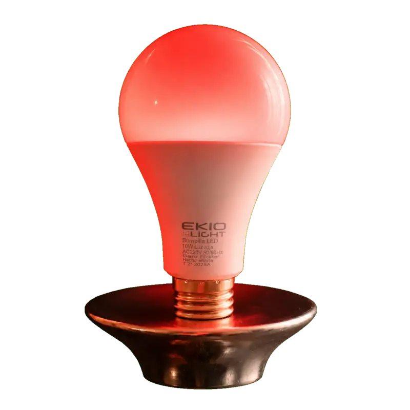 Bombillas de luz roja