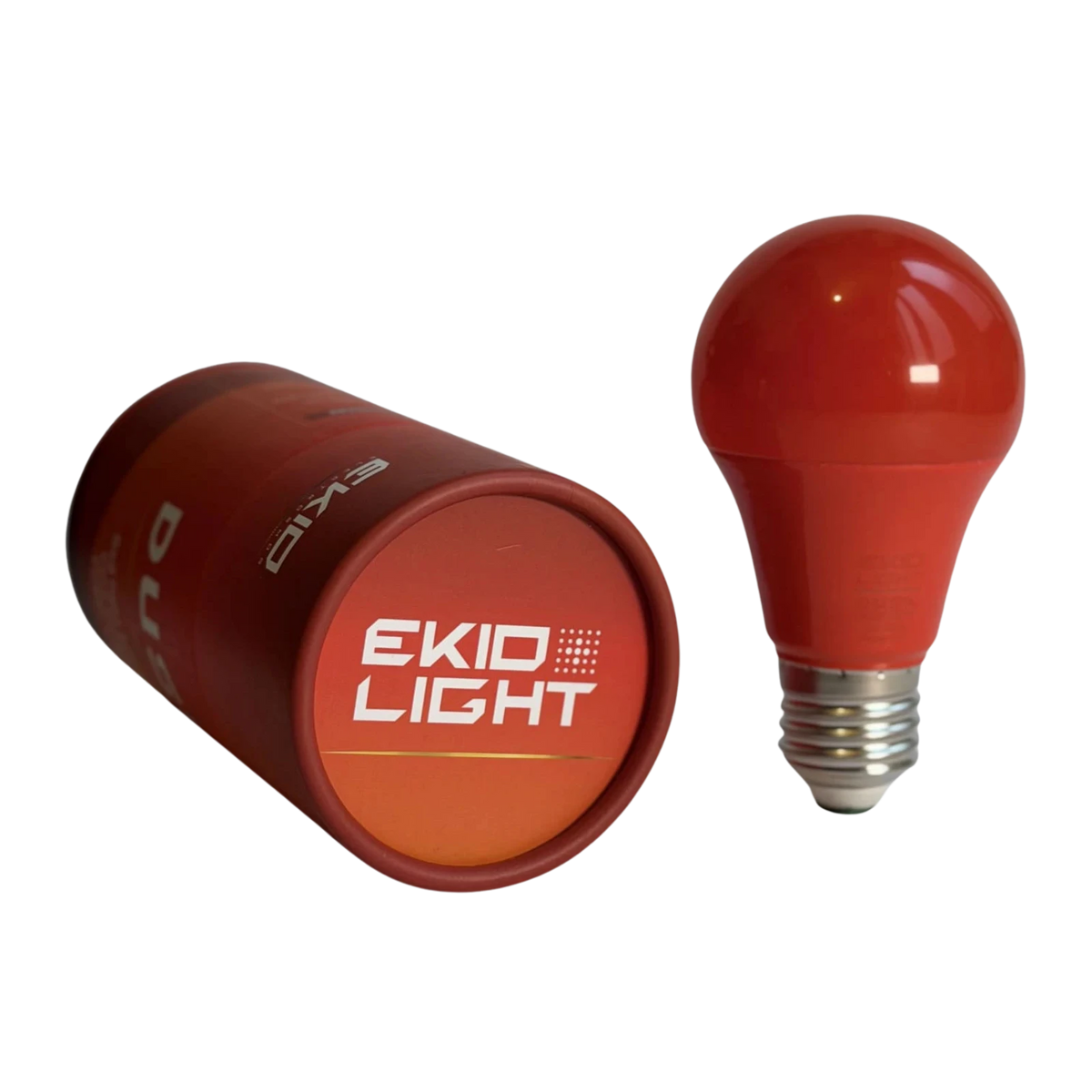 Bombilla de luz roja EKIO Light DUSK sobre fondo transparente